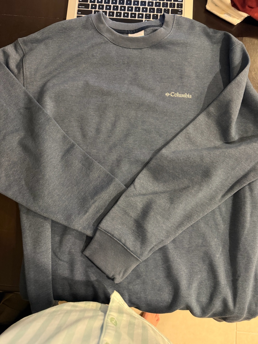 Columbia Men's grey blue Crewneck Sweatshirt
